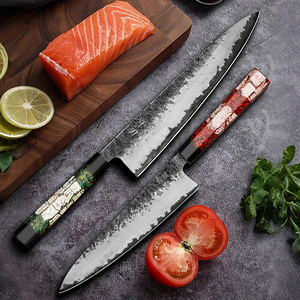 210mm Japanese Gyuto <b>Knife</b> 3 Layers Composite Steel Chef <b>Knife</b> With Aogami Super Carbon Steel and Luxurious <b>Handle</b> - Product Image 2