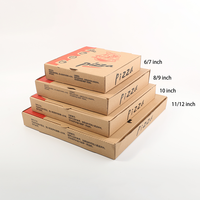 Échantillon gratuit de boîte de papier d'emballage de pizza en forme d'octangle ondulé kraft avec logo personnalisé Boîte de pizza à emporter avec livraison à emporter