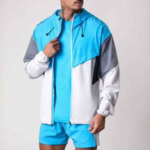 Fabrication en gros de survêtement coupe-vent pour hommes, 100% polyester, léger, logo personnalisé, impression OEM - Product Image 6