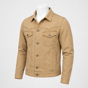 Chaqueta de Mezclilla Lavada para Hombre, Tela de Algodón Premium, Acabado Vintage, Ajuste Cómodo, Construcción Duradera, Ideal para Uso Casual - Product Image 4