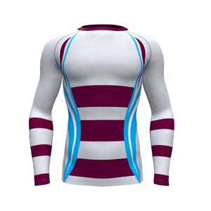 New Wholesale Custom Logo Rashguards for Men and Long Sleeve Compression Full Sleeve Shirt <b>BJJ</b> <b>Rash</b> <b>Guard</b> - Product Image 1