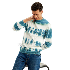 Sudadera con tinte de corbata para hombre, elegante jersey de tono degradado con tela de algodón suave para Otoño y uso diario informal - Product Image 6