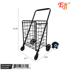 42 \ "X 22 \" X 24 \ "comodo carrello pieghevole in acciaio con carrello cesto 3 pz/cs per uso supermercato - Product Image 1