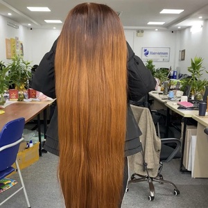 วิกผมแท้แบบชาวเวียดนามวิกผมตรงแบบมีลูกไม้สไตล์สีเหลือง - Product Image 5