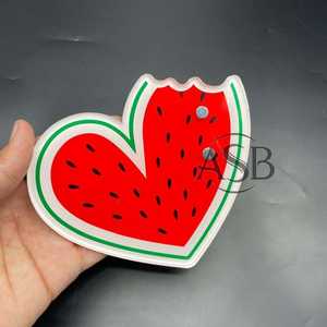 Plaques à cils en acrylique motif cœur et pastèque, impression de logo personnalisé, vente en gros - Product Image 2