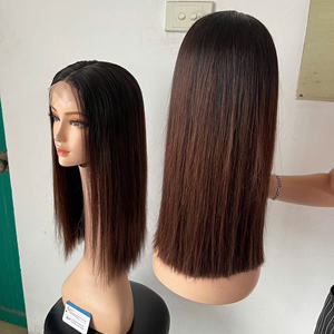 100% nuevas extensiones de cabello humano vietnamita crudo hueso peluca recta pelo marrón natural peluca pelo de alta calidad - Product Image 1