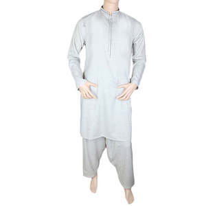 Men's Slim Fit Kurta Shalwar - Fancy - Grey - Product Image 4