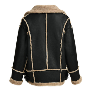 Meilleures ventes Vestes en cuir de mouton véritable d'hiver pour hommes Veste en cuir en peau de mouton Vêtements de mode élégants - Product Image 4
