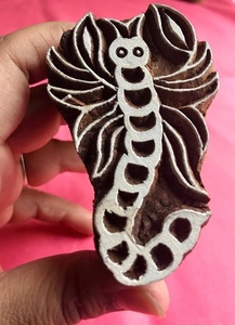 Sello de madera de bloque impreso con diseño de Escorpio para uso decorativo - Product Image 5