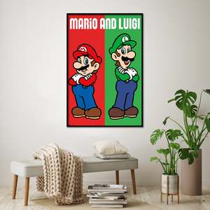 Póster moderno de Super Mario y Luigi para decoración de pared - Product Image 2
