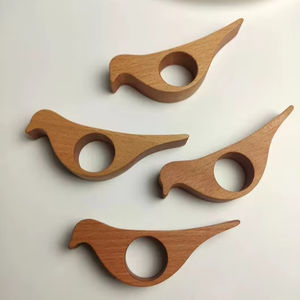 แหวนผ้าเช็ดปากไม้ลายนก สินค้าทันสมัย ทำจากไม้มะม่วงธรรมชาติ - ไม้ที่ยั่งยืน - Product Image 1