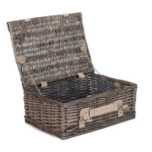 Cesta tejida antigua de lavado antiguo de 35 cm Panier En Osier De Saule Fendu - Product Image 1