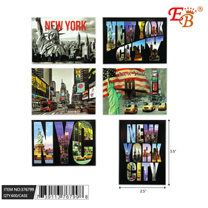 New York Magnet Souvenirs 2,5 \ "x3.5 \" Imanes de estaño 600PCs 50DZ/CS Set para boda Halloween Magnetic New York Shape Medium - Product Image 1
