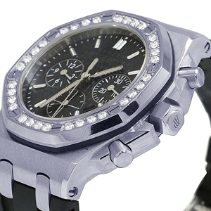 Montre vintage en quartz moissanite glacée avec cadran en verre et boîtier en acier inoxydable - Product Image 2