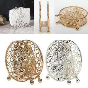 Boîtes à mouchoirs en métal au nouveau look abordable avec des éléments dorés au design attrayant pour les décors haut de gamme de la maison ou du bureau - Product Image 4