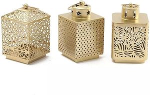 Wholesale High Quality Handmade Decorative <b>Gold</b> Metal Moroccan Candle <b>Lantern</b> In Low Price - Product Image 4