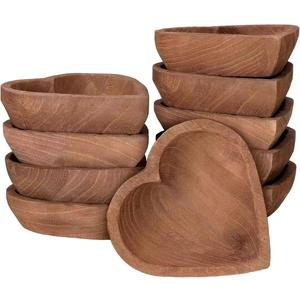 Porte-bougie en bois d'acacia artisanal en forme de cœur, support pour bougie chauffe-plat, décoration écologique pour la maison, article cadeau - Product Image 3