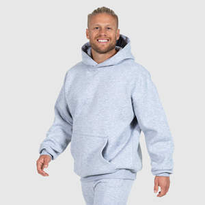 Nuevos hombres de alta calidad 100% algodón mezclado Premium Fleece Plain Pullover Hoodies con logotipo personalizado Plus Size Hoodie para hombres - Product Image 2