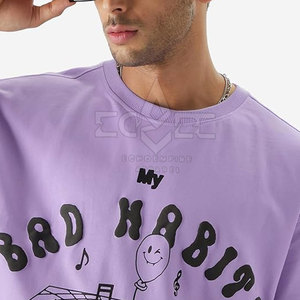 Cómoda Camiseta estampada de gran tamaño antiarrugas 100% algodón camiseta personalizada para hombres al por mayor Camisetas estampadas de gran tamaño para hombres - Product Image 5