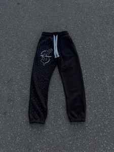 Chándal de algodón 100% de alta calidad, conjunto de pantalones de chándal y Sudadera con capucha de gran tamaño para hombre, chándales holgados personalizados para hombre - Product Image 5