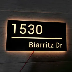 Aangepaste Kantoordeurborden Acryl Led Bord 3d Led Letters Outdoor Directionele Bord Roestvrijstalen Letters Bewegwijzering