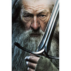 Póster de Gandalf de El Hobbit, Impresión Digital, Estilo Pergamino Colgante, Lienzo de Plástico y Poliéster, Varios Tamaños Disponibles - Product Image 1