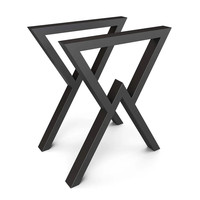 Pieds de table araignée traditionnels en acier inoxydable à hauteur réglable, revêtement poudré noir, couleur personnalisée, OEM, pour table à manger/table basse