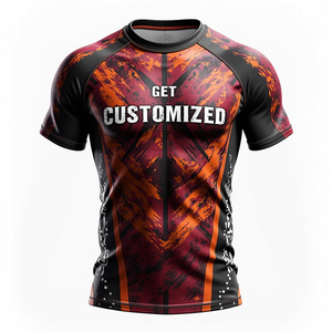 Rash Guard MMA personalizado para luchadores profesionales tela sublimada con opciones de manga kimono de jiu jitsu - Product Image 5