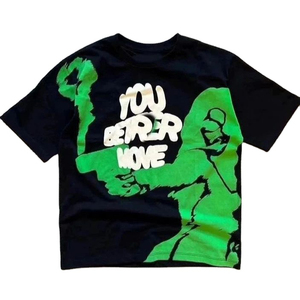 Camiseta Unisex 2025 Nueva 100% Algodón Tejido, Logotipo Personalizado, Impresión Serigrafiada, Negra, OEM ODM, Largo Regular, Ecológica, Secado Rápido - Product Image 3