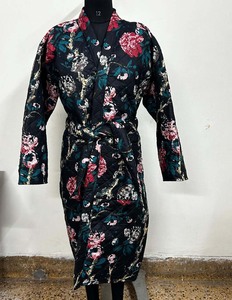 Nuevo Kimono para Mujer, Estilo Playero, Patrón Geométrico, 100% Algodón, Precio de Mayoreo - Product Image 2