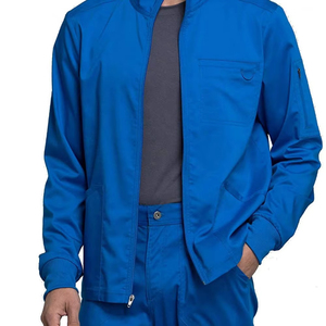 <b>Royal</b> <b>Blue</b> Best Quality Male Stretch Medical Nursing Scrub <b>Jacket</b> <b>Men</b> Hospital Uniforms Adult Medical Polyester Rayon Spandex - Product Image 5