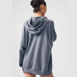 Sudadera Extra Grande para Mujer, Tejido Grueso de Felpa Francesa, Estilo Urbano, Logotipo Personalizado, Hombros Caídos, Capucha con Logotipo Frontal para Invierno - Product Image 3