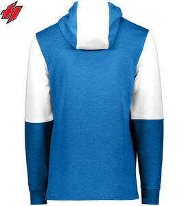 2024 vente en gros de haute qualité hommes pull à capuche Logo personnalisé imprimé surdimensionné polaire coton goutte épaule col montant en gros - Product Image 5