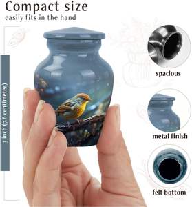 Urna de Gorrión colorida para cenizas, urnas pequeñas masculinas adultas para cenizas humanas, recuerdo para mujeres, Mini urnas de cremación, tamaño personalizado - Product Image 2