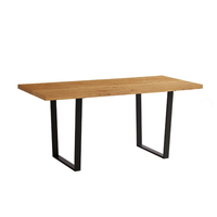 Ensemble de meubles de salle à manger en MDF, dernière collection, 6 chaises, table et chaises de salle à manger modernes et peu encombrantes pour usage hôtelier