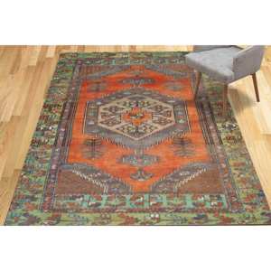 Alfombra Estampada de Estilo Vintage Geométrico: Diseño Oriental, Alfombra Antideslizante, Alfombra Delgada No Tejida - Product Image 3