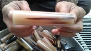 Faizacraft Mango de cuchillo pulido ecológico y herramienta de sello de cuerno de búfalo de agua herramienta decorativa de cuerno de rollo de estilo Animal - Product Image 4