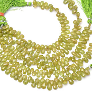 AAA Natural extremadamente raro Sphene Titanite 6x9mm pera facetada Briolette cuentas semipreciosas piedras preciosas Briolette cuentas para joyería - Product Image 1