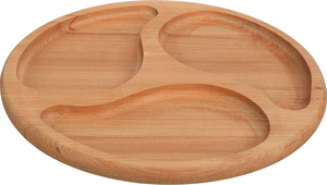 Plateau de service à collation en bois divisé sur mesure en gros pour les aliments secs - Product Image 4