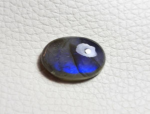 Fantástico labradorita azul piedra preciosa parte posterior plana suave pulido forma ovalada azul llamativo labradorita cabujón para hacer joyería - Product Image 6