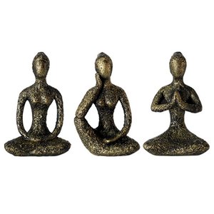 Escultura decorativa interior Sentado Humanos en 3 Escultura de postura diferente Objetos decorativos y obra maestra para el hogar/La Oficina - Product Image 1