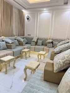 Design d'intérieur Majlis arabe, design classique moderne, ensemble élégant pour salon, sièges d'angle luxueux, design gain de place - Product Image 4