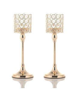 Juego de cristal hecho a mano, dos candelabros de Metal, diseño único para mesa elegante, decoración del hogar - Product Image 3