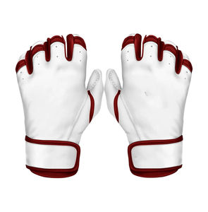 High Quality Leather Hot Selling Baseball <b>Batting</b> <b>Gloves</b> Eco-Friendly Breathable Customizable Color Size Velcro Strap Closure - Product Image 3