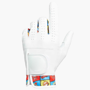 Gants de golf durables en cuir véritable pour hommes, avec logo personnalisé, impression par sublimation camouflage, cuir de cabrette complet pour main gauche - Product Image 3
