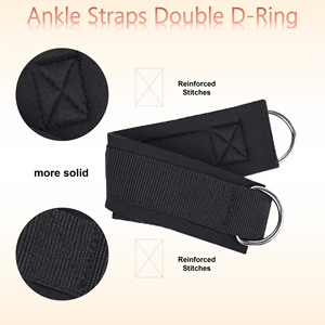 Correas de Tobillo Ajustables con Logotipo Personalizado, Ligeras y Transpirables, con Doble Anillo en D para Levantamiento de Pesas y Entrenamiento de Piernas en el Gimnasio - Product Image 4