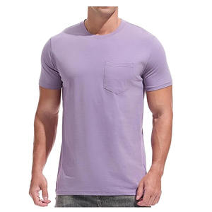 T-shirt pour homme à manches courtes, coupe ajustée, en tricot teint en fil, col rond, avec logo et impression personnalisés, tissu respirant et écologique - Product Image 5