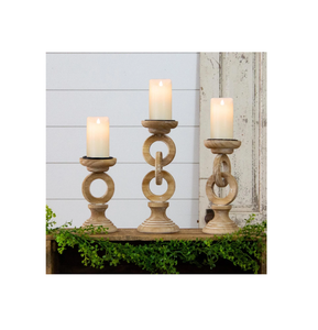 Portavelas de madera de estilo antiguo, bodas, eventos, fiestas, candelabro redondo hecho a mano a precios al por mayor - Product Image 6