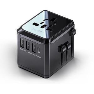 Yesido MC-10 อะแดปเตอร์แปลงไฟแบบพกพา 3 พอร์ต USB Type-C สีดำ - Product Image 1