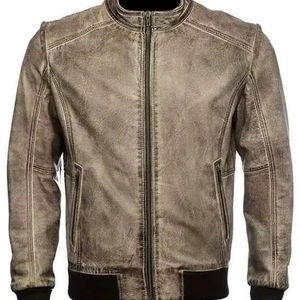 Veste Bomber en Cuir Décontractée pour Homme, Modèle Classique Hiver 2026, Personnalisable, Vente en Gros à Prix Abordable - Product Image 3